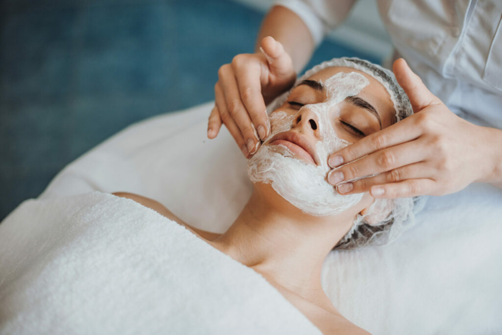 Facial treatment woman