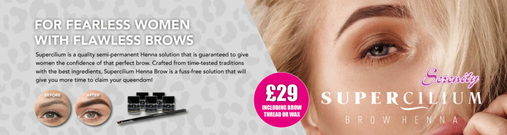 Supercilium Henna Brow Treatment at Serenity Beauty banner